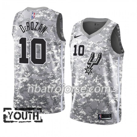 Barn San Antonio Spurs Tröja DeMar DeRozan 10 2018-19 Nike Grå Swingman